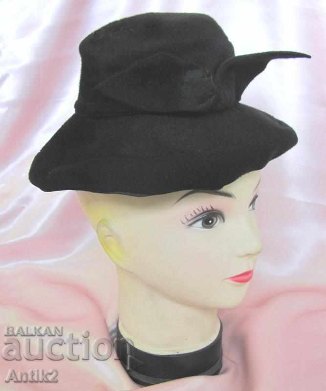 19th Century Original Ladies Hat Felt - 7 19th Century Original Ladies Hat Felt - 7