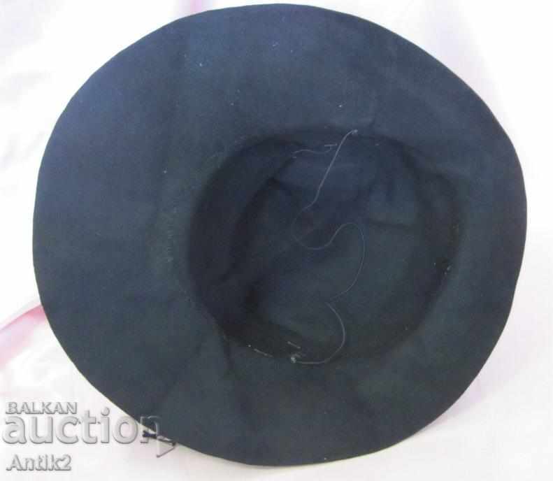 19th Century Original Ladies Hat Felt - 7 19th Century Original Ladies Hat Felt - 7