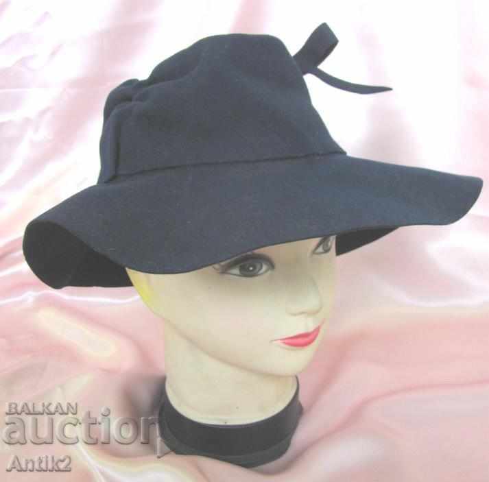 19th Century Original Ladies Hat Felt - 7 19th Century Original Ladies Hat Felt - 7