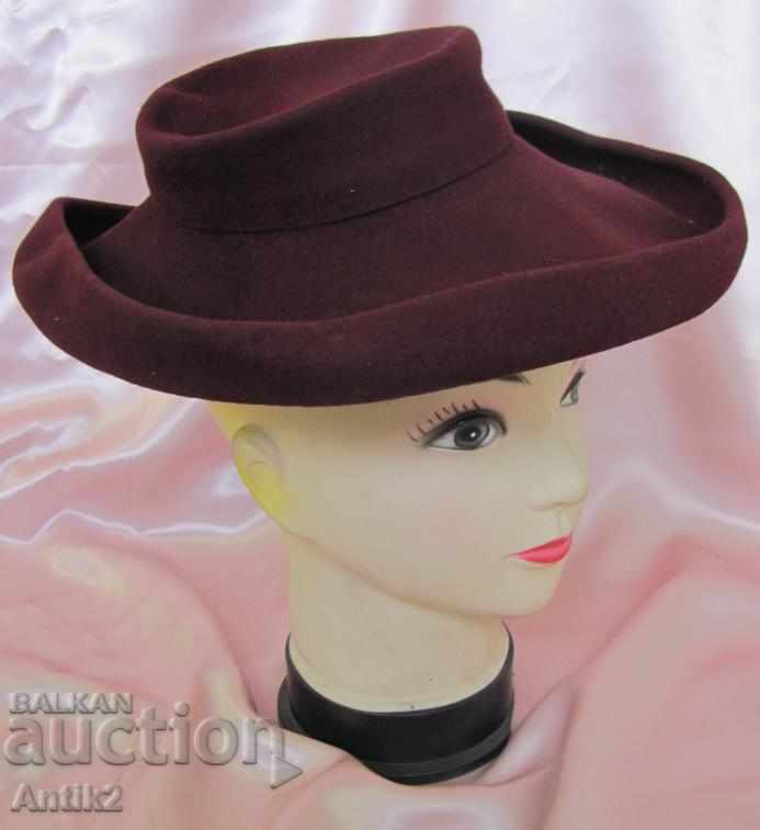 19th Century Original Ladies Hat Felt - 6 19th Century Original Ladies Hat Felt - 6