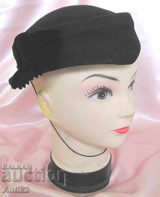 19th Century Original Ladies Hat Felt - 7 19th Century Original Ladies Hat Felt - 7