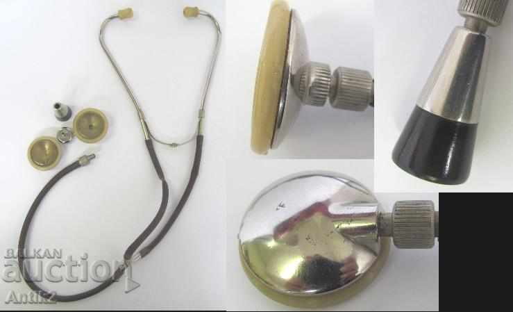19th Century Binaural Stethoscope with three original nozzles with price 270.00 BGN | € 138.05 19th Century Binaural Stethoscope with three original nozzles with price 270.00 BGN | € 138.05