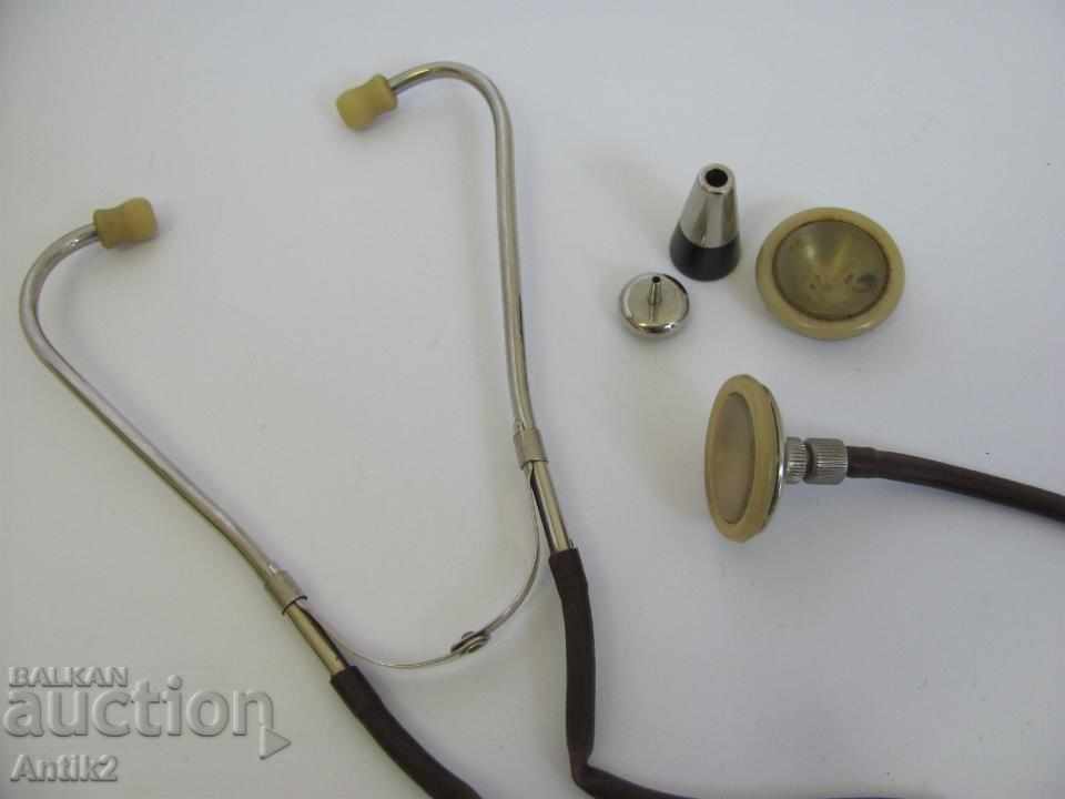 Delivery of 19th Century Binaural Stethoscope with three original nozzles Delivery of 19th Century Binaural Stethoscope with three original nozzles