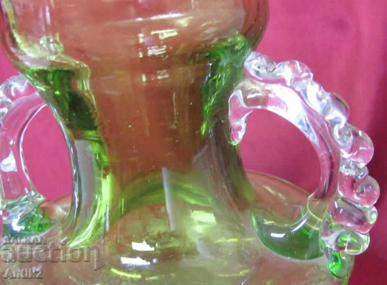 Old Crystal Glass Solid Vase - 5 Old Crystal Glass Solid Vase - 5