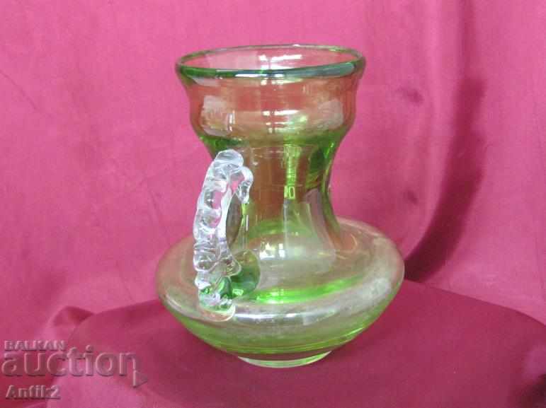 Old Crystal Glass Solid Vase - 6 Old Crystal Glass Solid Vase - 6