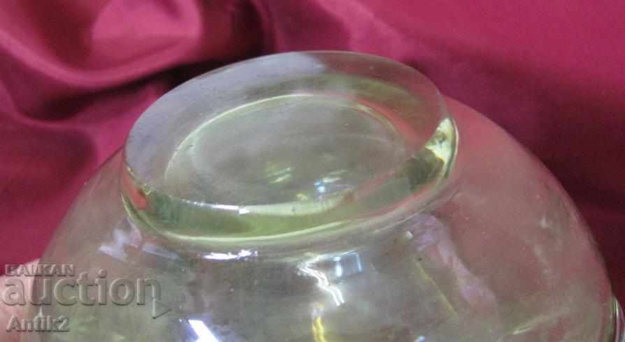Old Crystal Glass Solid Vase - 7 Old Crystal Glass Solid Vase - 7