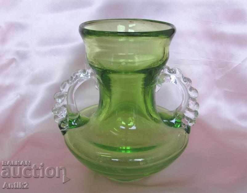 Old Crystal Glass Solid Vase
