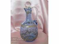 19th century Crystal Colored Glass Jar
