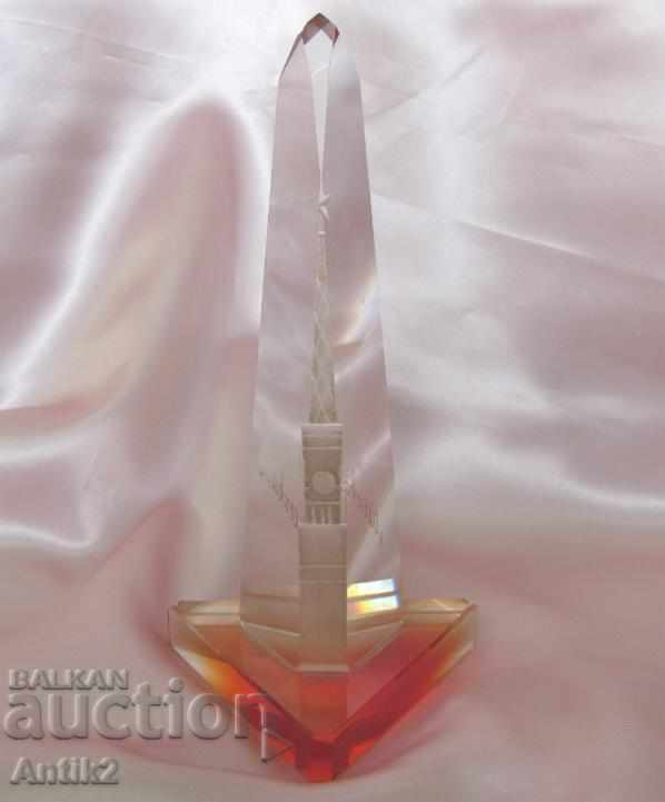 Old Crystal Glass Souvenir Kremlin Moscow - 5 Old Crystal Glass Souvenir Kremlin Moscow - 5