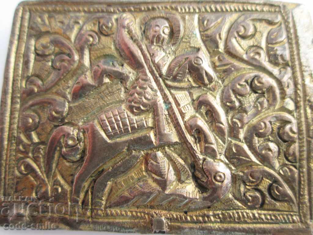 Delivery of Old Revival religious jewelry silver icon St. George Delivery of Old Revival religious jewelry silver icon St. George