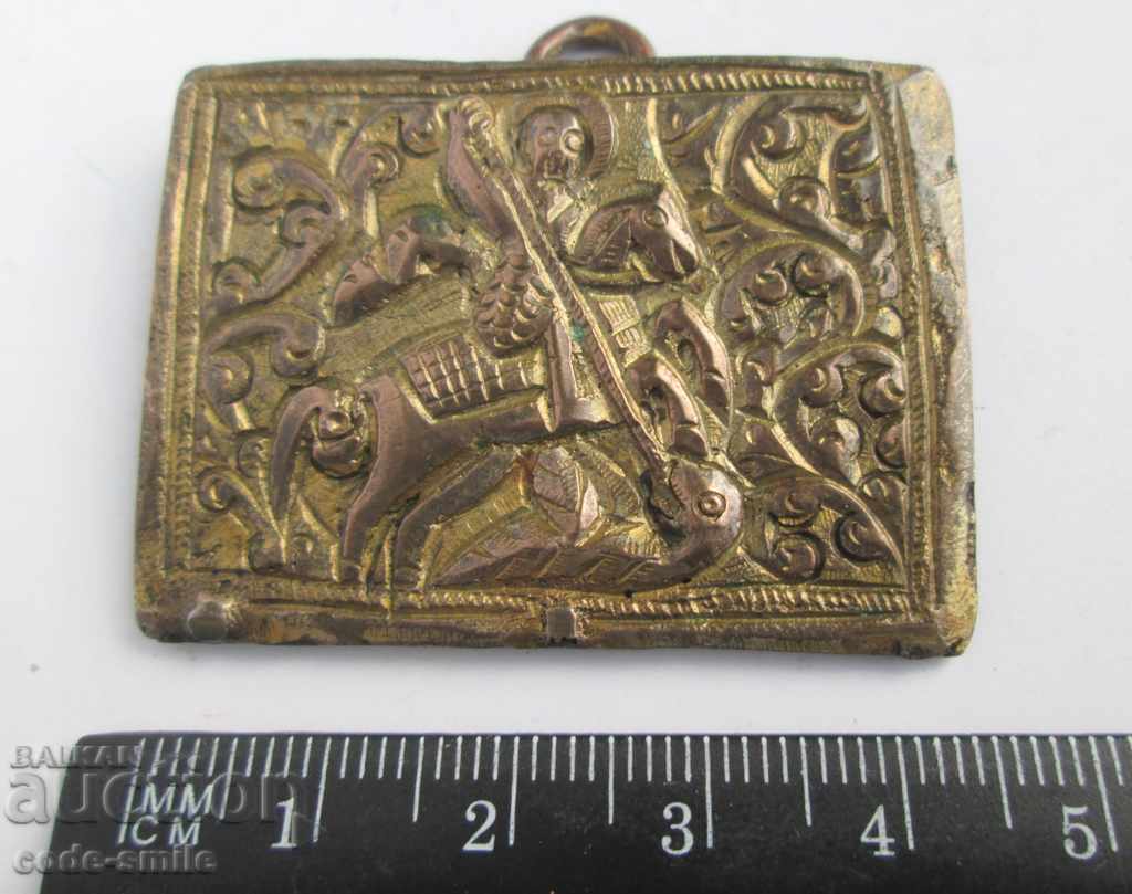 Old Revival religious jewelry silver icon St. George - 7 Old Revival religious jewelry silver icon St. George - 7