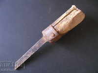 Old carpentry chisel, markings, kettle