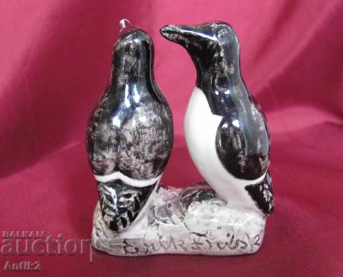 Old Ceramic Author's Miniature Figurine - 7