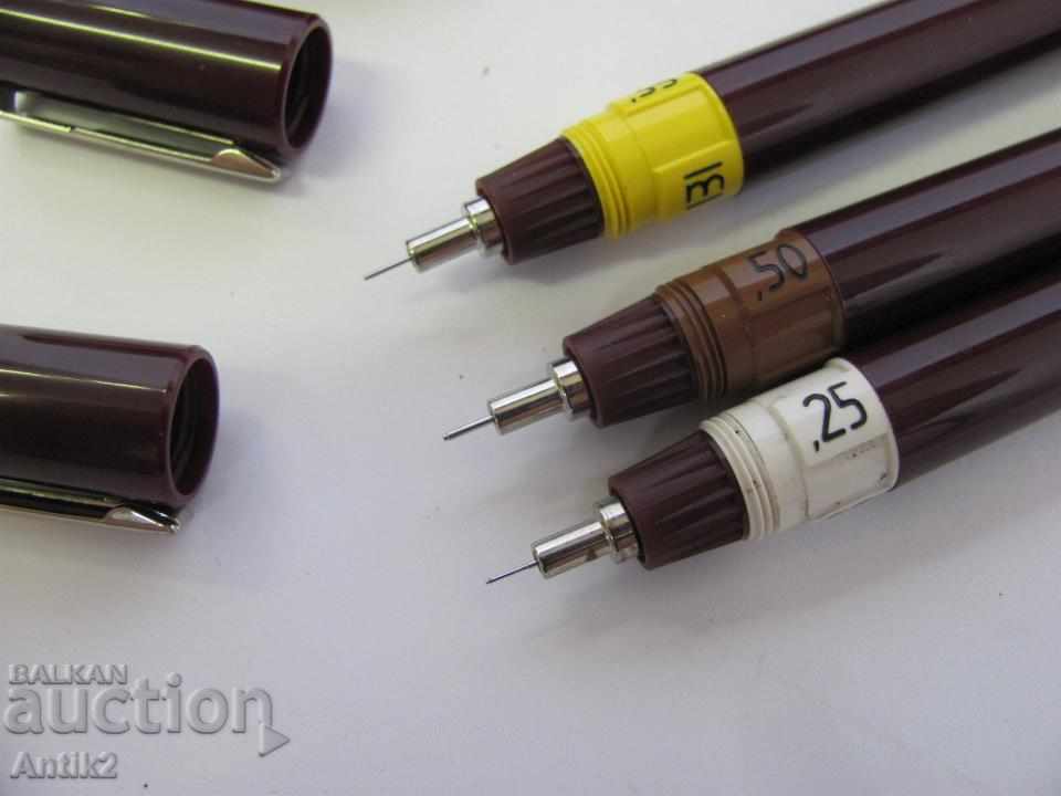 Original Set of Rapitographs 3 ROTRING pieces - 5