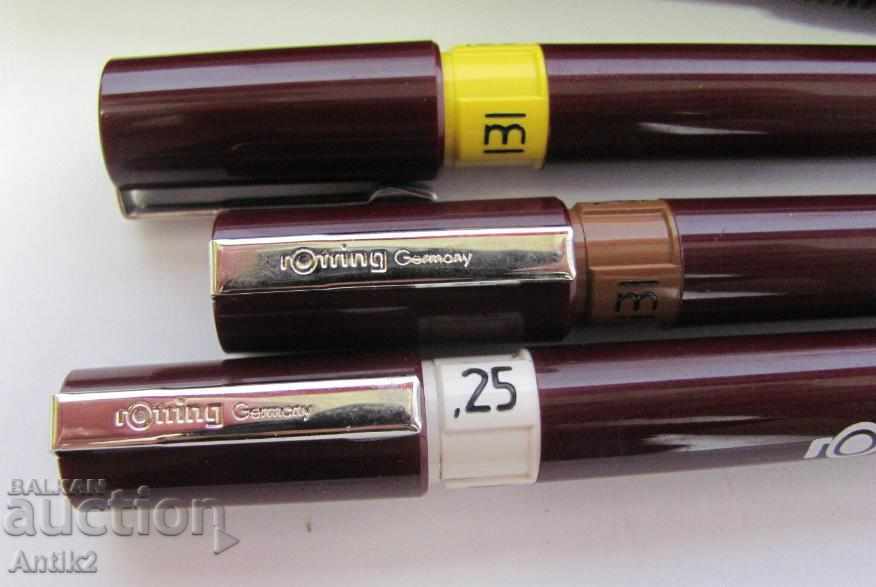 Original Set of Rapitographs 3 ROTRING pieces - 6