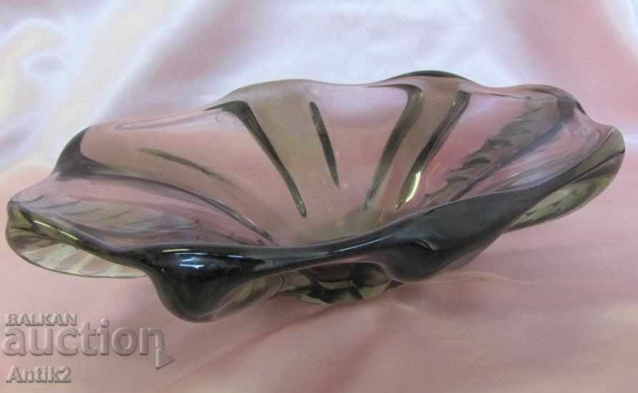 Old Morano Crystal Glass Large Massive Fruit Cup with price 330.00 BGN | € 168.73 Old Morano Crystal Glass Large Massive Fruit Cup with price 330.00 BGN | € 168.73