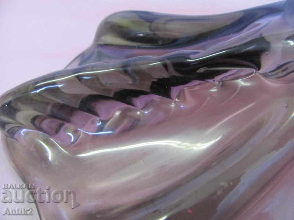 Old Morano Crystal Glass Large Massive Fruit Cup - 6 Old Morano Crystal Glass Large Massive Fruit Cup - 6