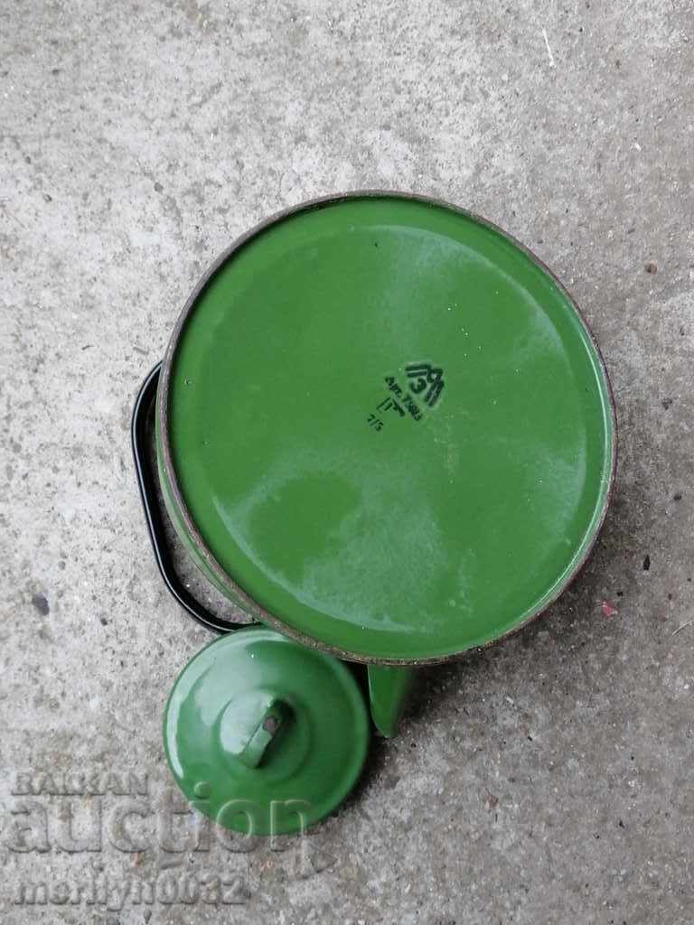 Enameled kettle with enamel - 5