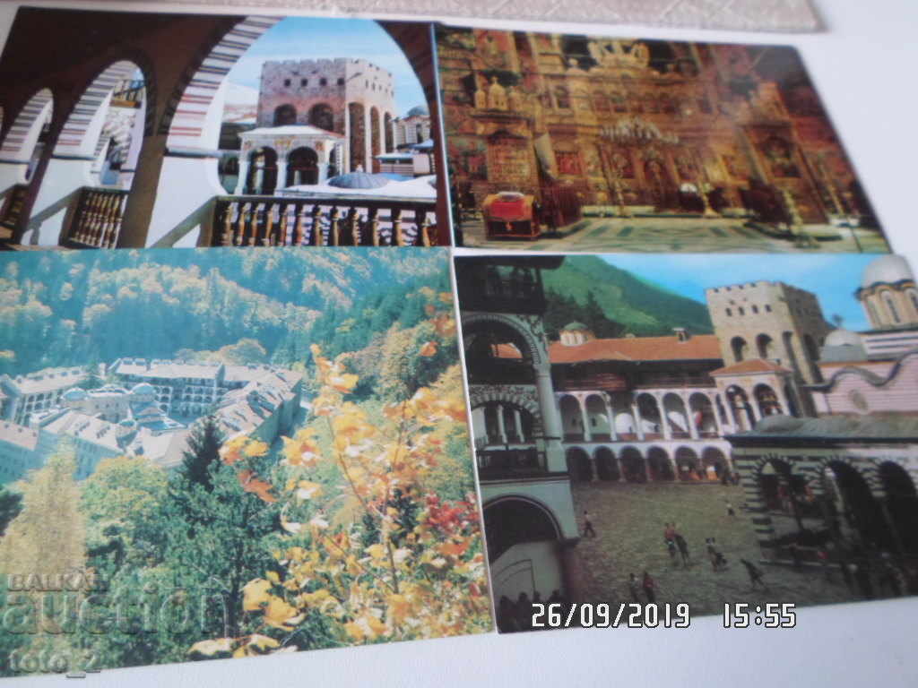 LOT OF 8 POSTCARDS FROM RILA MONASTERY 80'S