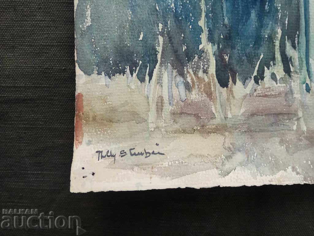 Romanian watercolor with price 590.00 BGN | € 301.66 Romanian watercolor with price 590.00 BGN | € 301.66