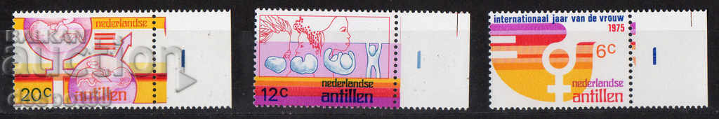 1975. Нидерландски Антили. Международна година на жената.