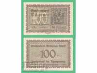 (¯`'•.¸ГЕРМАНИЯ (Рейнска провинция) 100 милиона марки 1923
