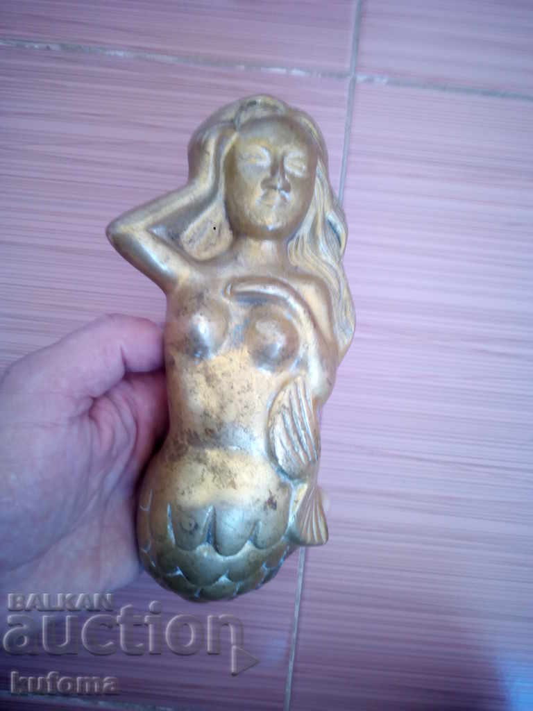 Bronze figure of a mermaid