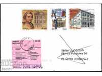Пътувал плик с марки Архитектура Армия 1999 2003 от Италия