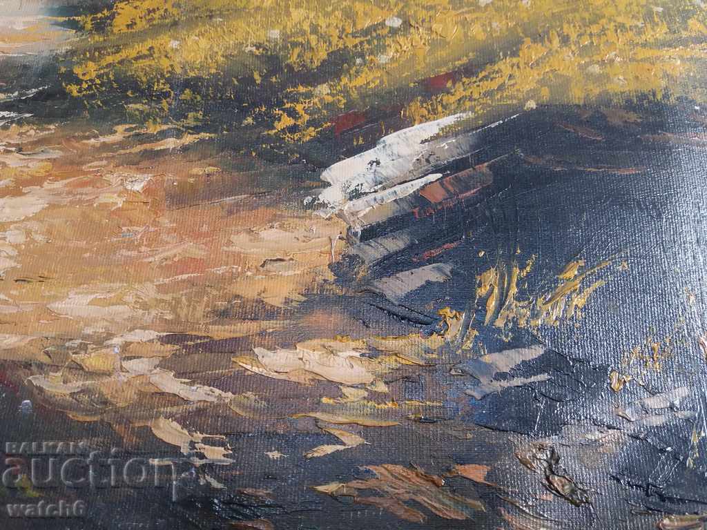 Auction  Beautifully painted painting - oil / canvas 120/60 cm