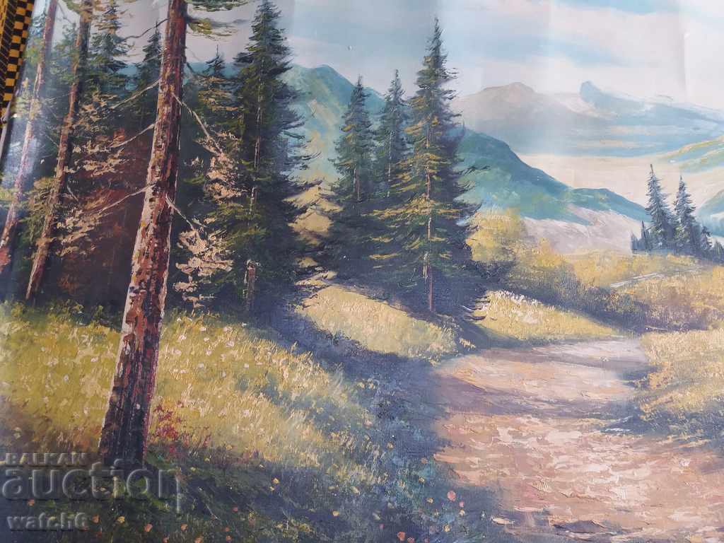 Beautifully painted painting - oil / canvas 120/60 cm - 5