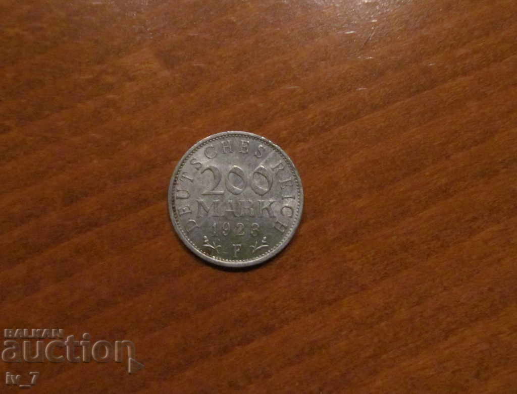 200 ΜΑΡΚΑ 1923 g. ΔΗΜΟΚΡΑΤΙΑ ΤΗΣ ΒΑΪΜΑΡ ΓΕΡΜΑΝΙΑΣ - γράμμα "F" 200 ΜΑΡΚΑ 1923 g. ΔΗΜΟΚΡΑΤΙΑ ΤΗΣ ΒΑΪΜΑΡ ΓΕΡΜΑΝΙΑΣ - γράμμα "F"
