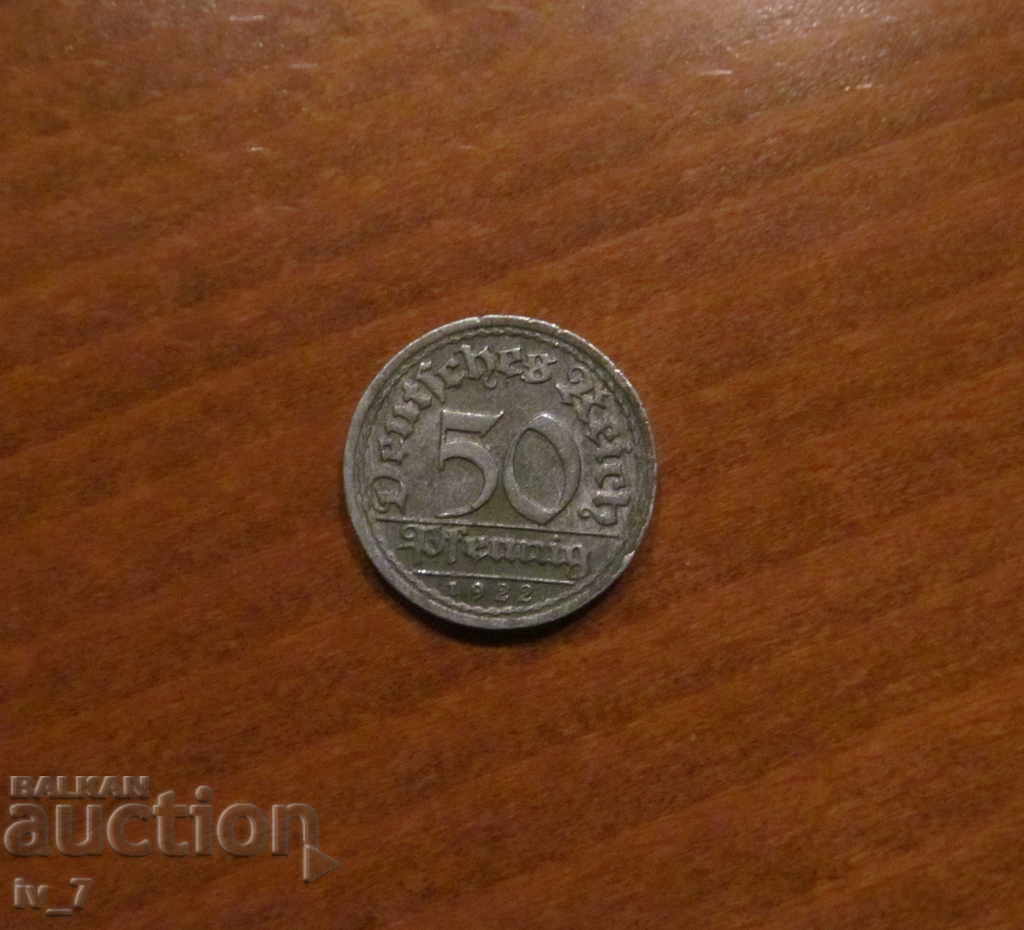50 PFENING 1922 godina GERMANIA - litera F