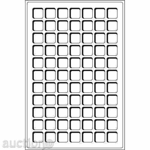 TĂVIȚE PENTRU MONEDE LEUCHTTURM - pentru 77 monede - 22/22mm - 2 bucăți