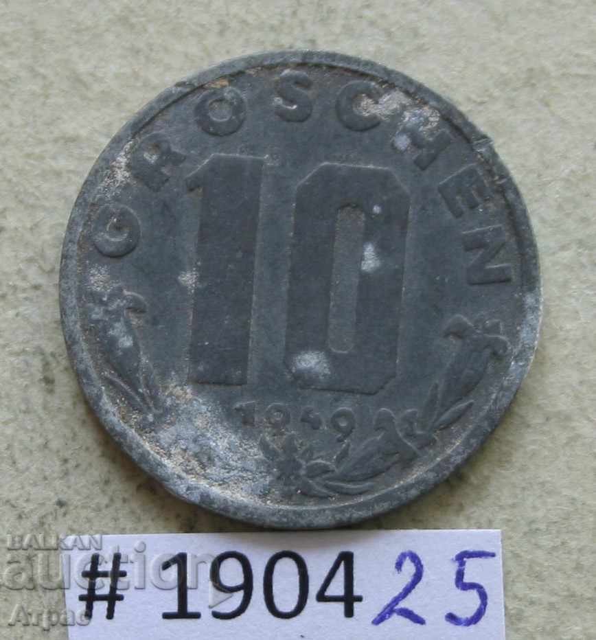 10 гроша 1949  Австрия