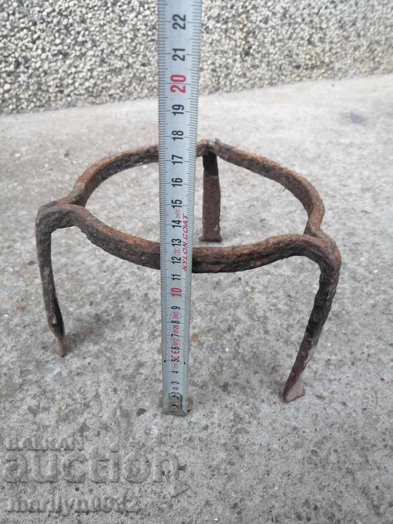 Auction  An old forged sack, fireplace, grill, wrought iron