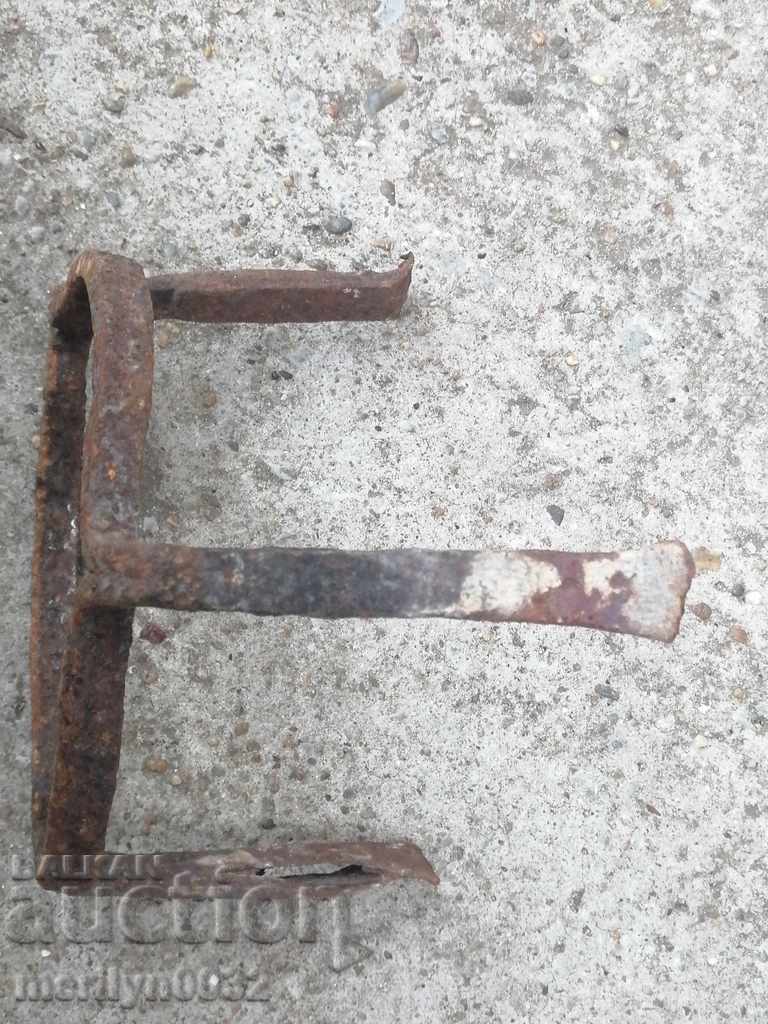 An old forged sack, fireplace, grill, wrought iron - 5