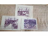 Lot of three sketches by an old artist from Razgrad