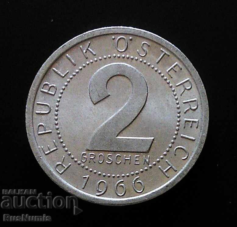 Αυστρία. 2 πένες 1966 UNC.