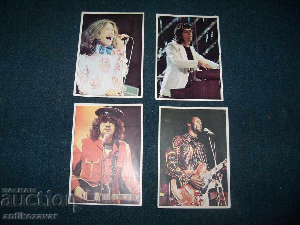 12 old cards-stickers DZUBOKS POP PARADA 1975. with price 40.00 BGN | € 20.45