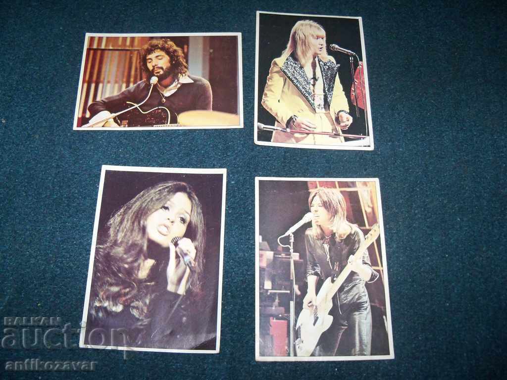 Auction  12 old cards-stickers DZUBOKS POP PARADA 1975.