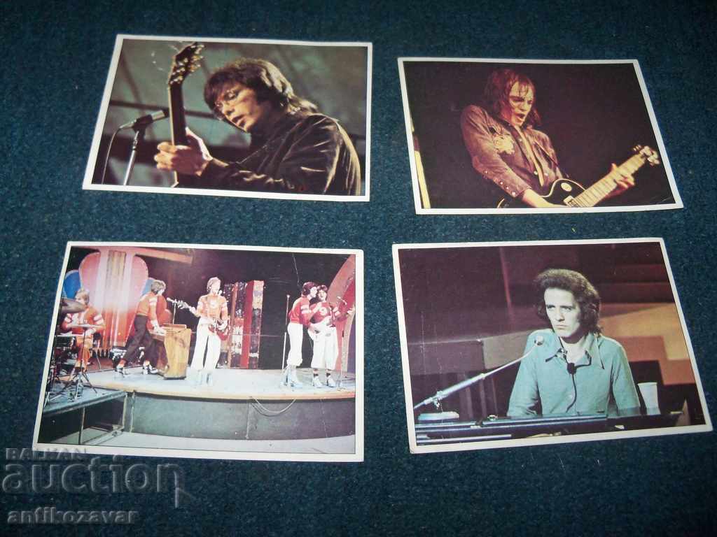 Delivery of 12 old cards-stickers DZUBOKS POP PARADA 1975.