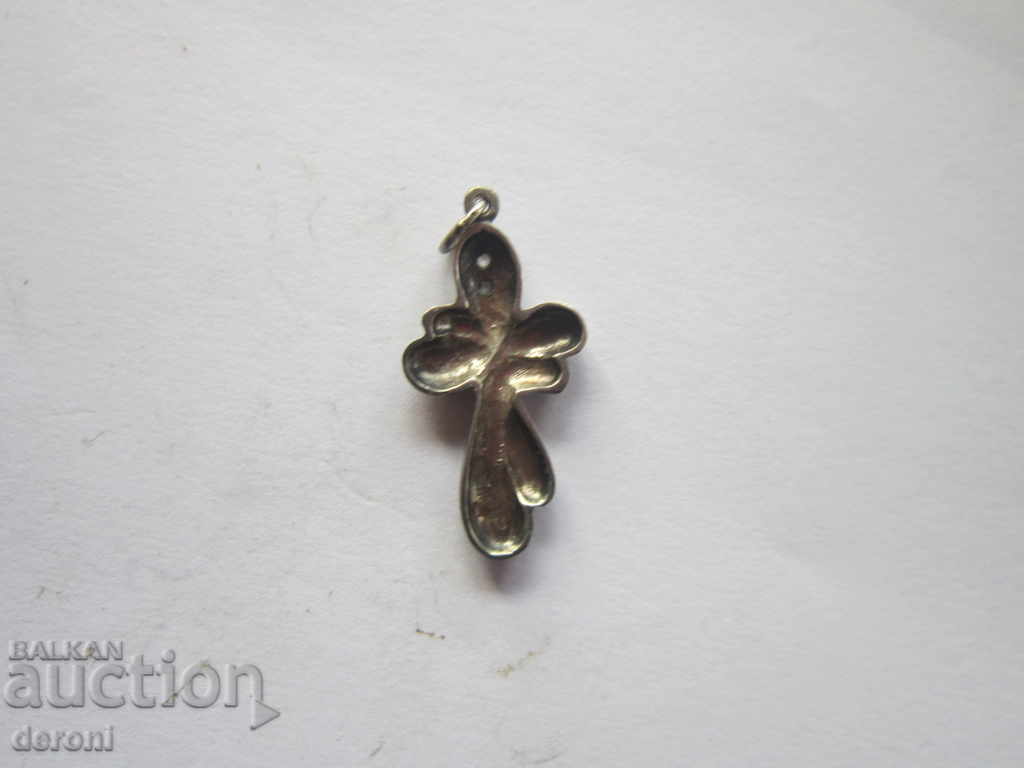 Delivery of An old silver cross with stones Delivery of An old silver cross with stones
