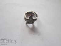 Old silver flower ring