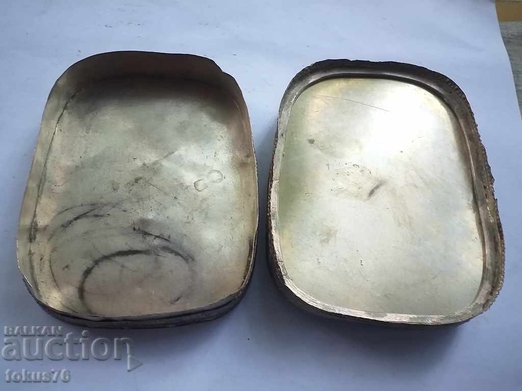 ANTIQUE SILVER BOX WITH PORCELAIN - 6 ANTIQUE SILVER BOX WITH PORCELAIN - 6