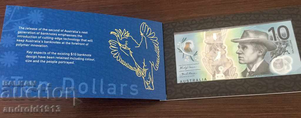 AUSTRALIA - $ 10 2015 (P-58h) and $ 10 2017 (P-63), Folder, UNC with price 99.98 BGN | € 51.12 AUSTRALIA - $ 10 2015 (P-58h) and $ 10 2017 (P-63), Folder, UNC with price 99.98 BGN | € 51.12