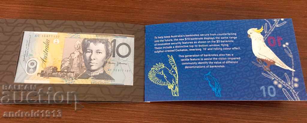 Delivery of AUSTRALIA - $ 10 2015 (P-58h) and $ 10 2017 (P-63), Folder, UNC Delivery of AUSTRALIA - $ 10 2015 (P-58h) and $ 10 2017 (P-63), Folder, UNC