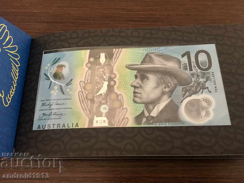 AUSTRALIA - $ 10 2015 (P-58h) and $ 10 2017 (P-63), Folder, UNC - 5 AUSTRALIA - $ 10 2015 (P-58h) and $ 10 2017 (P-63), Folder, UNC - 5