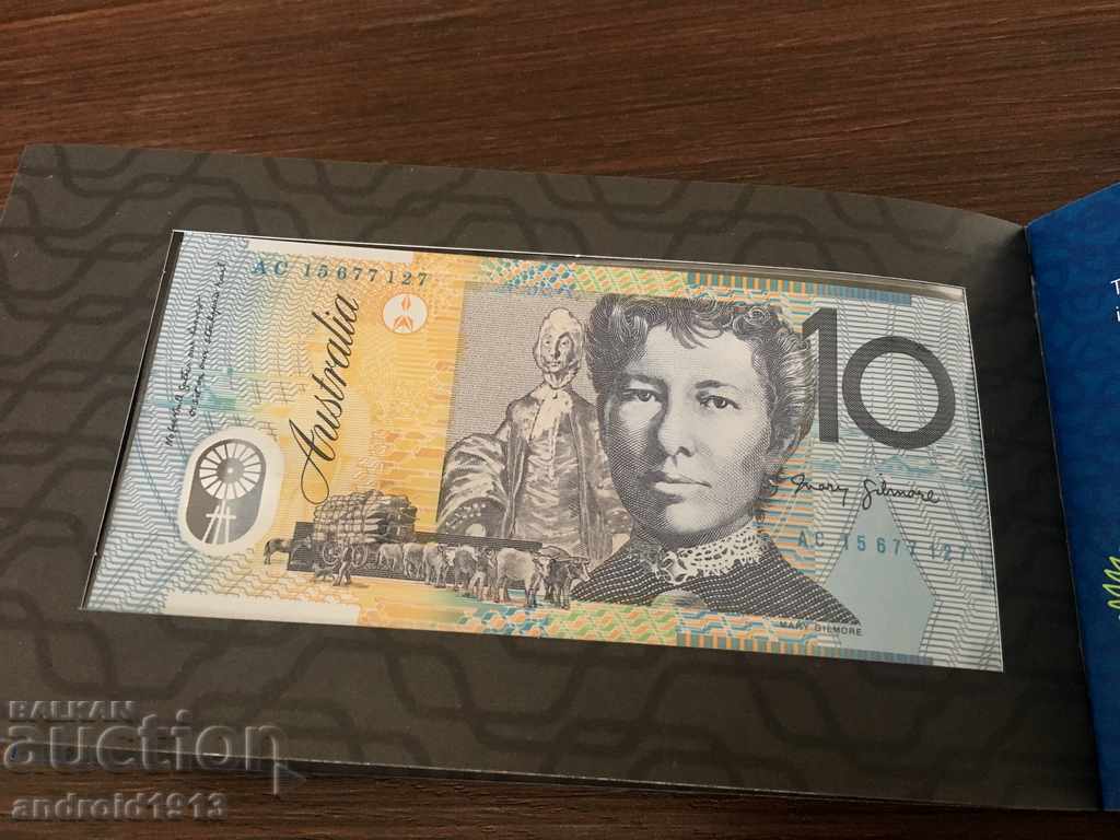AUSTRALIA - $ 10 2015 (P-58h) and $ 10 2017 (P-63), Folder, UNC - 6 AUSTRALIA - $ 10 2015 (P-58h) and $ 10 2017 (P-63), Folder, UNC - 6