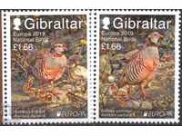Чисти марки Европа СЕПТ Птици 2019 от Гибралтар