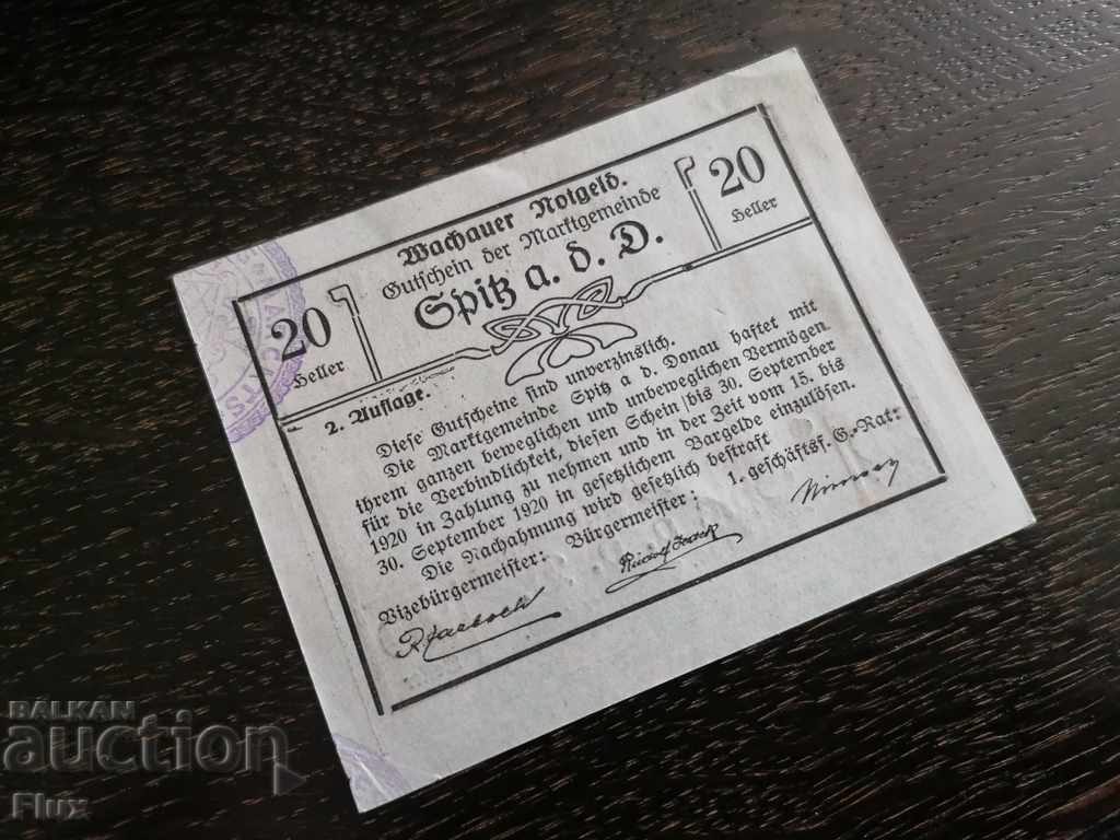 Banknote - Austria - 20 UNCs 1920 with price 12.00 BGN | € 6.14 Banknote - Austria - 20 UNCs 1920 with price 12.00 BGN | € 6.14